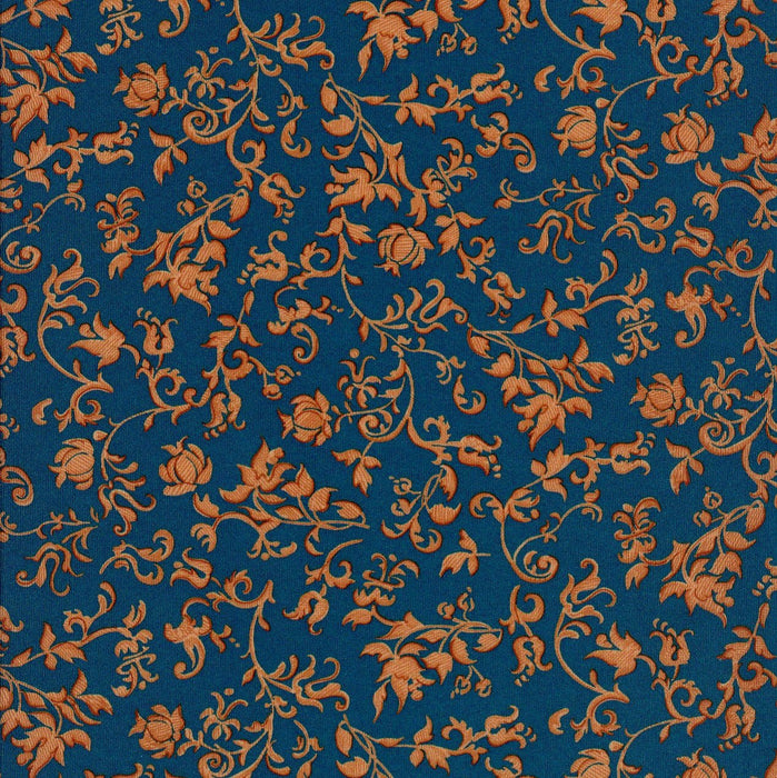 Papel de sublimación Floreado royal cobre y azul