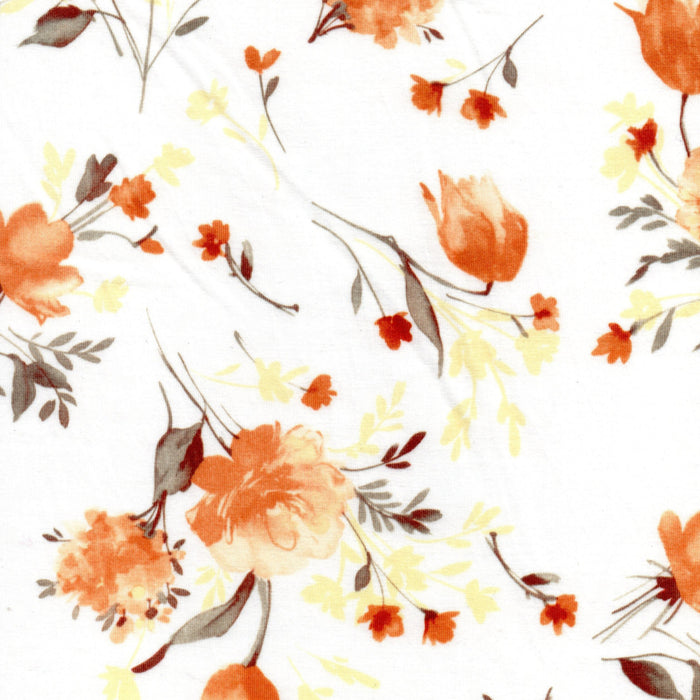 Papel de sublimación Flores mixtas naranjo