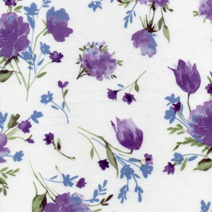 Papel de sublimación Flores mixtas morado