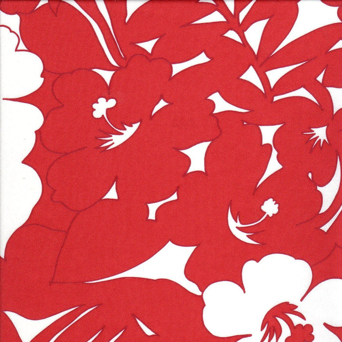 Papel de sublimación Flores tropicales rojo