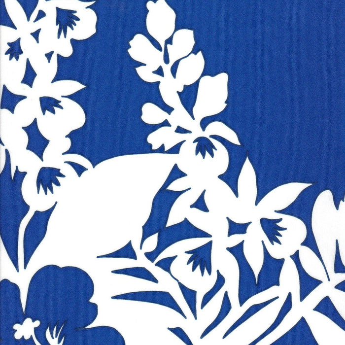 Papel de sublimación Flores y puntos fondo azul